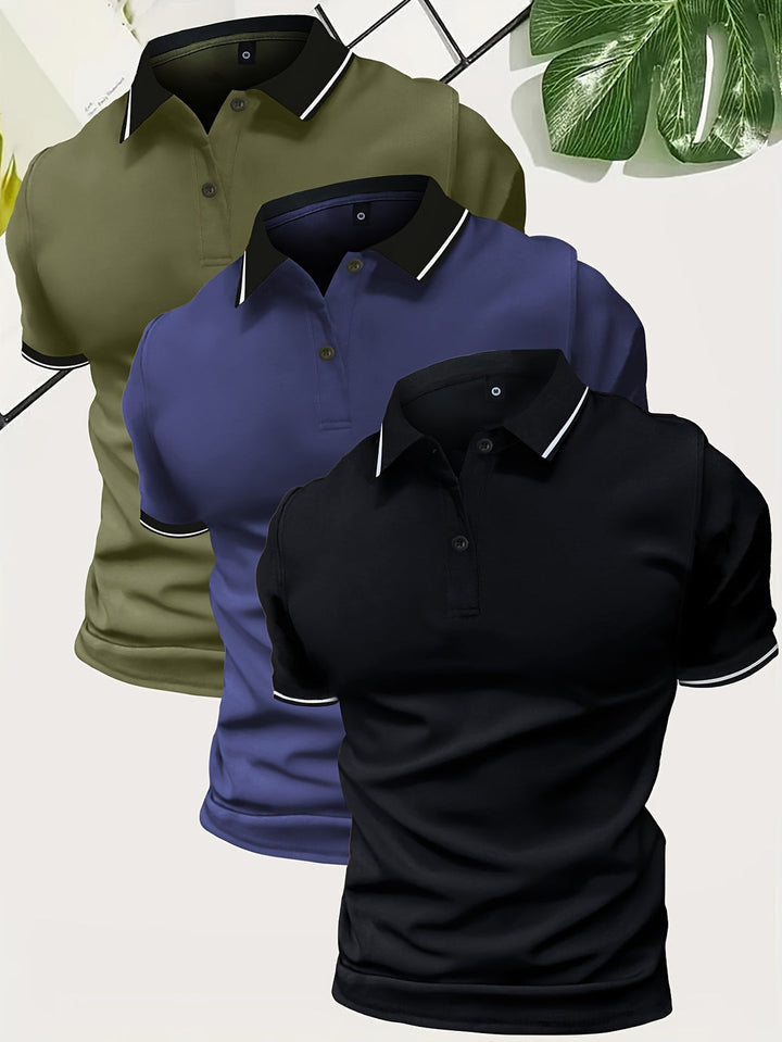 Zyron | Men’s Colour-Block Polo in a modern fit