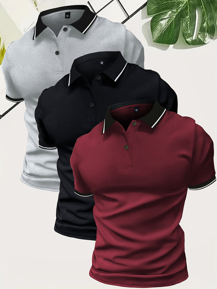 Zyron | Men’s Colour-Block Polo in a modern fit