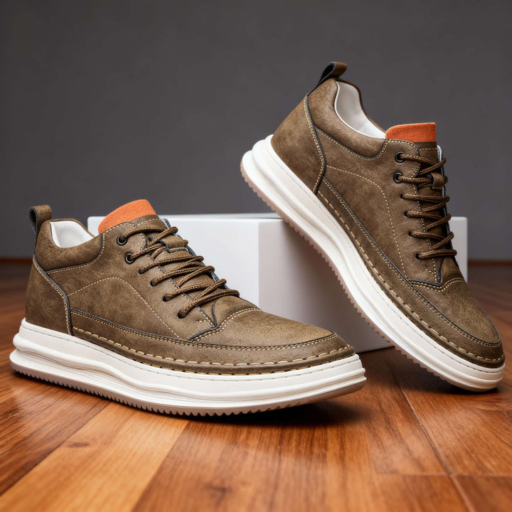 Rhys | Men’s Lace-Up Trainers with Structured Seams