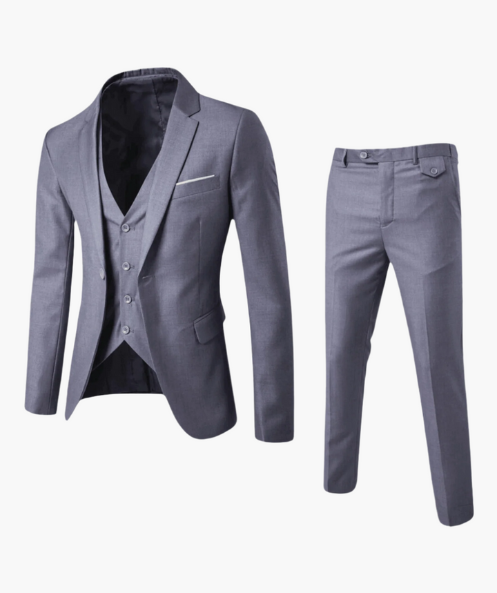 Valcero | Men’s Three-Piece Suit with tailored silhouette and sharp finish