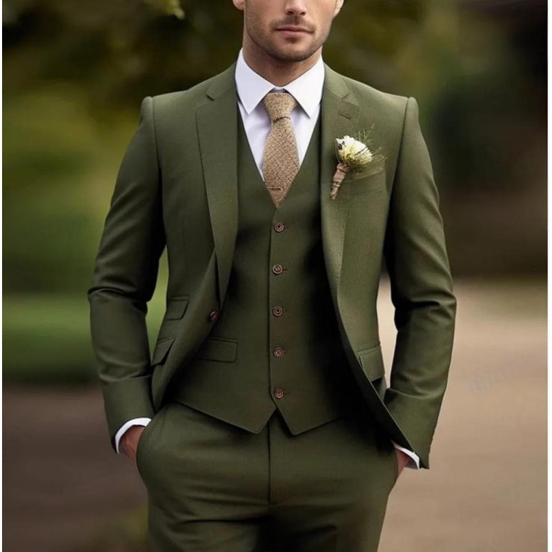 Corvane | Men’s Three-Piece Suit with classic tailored structure