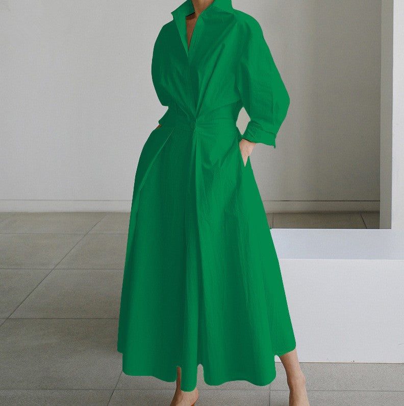 Elyra | Women’s Shirt Dress in a polished midi framework