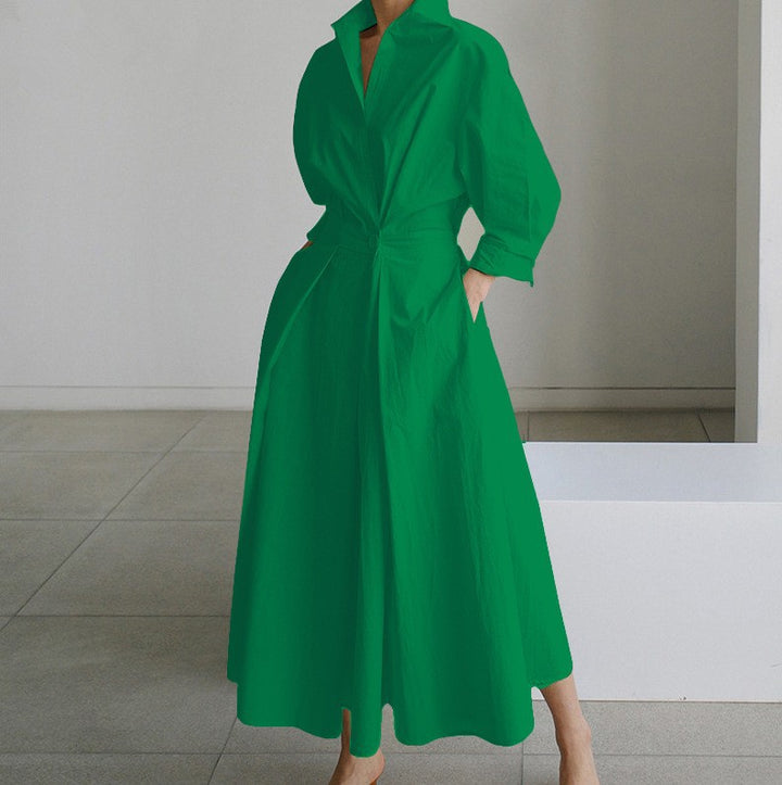 Elyra | Women’s Shirt Dress in a polished midi framework