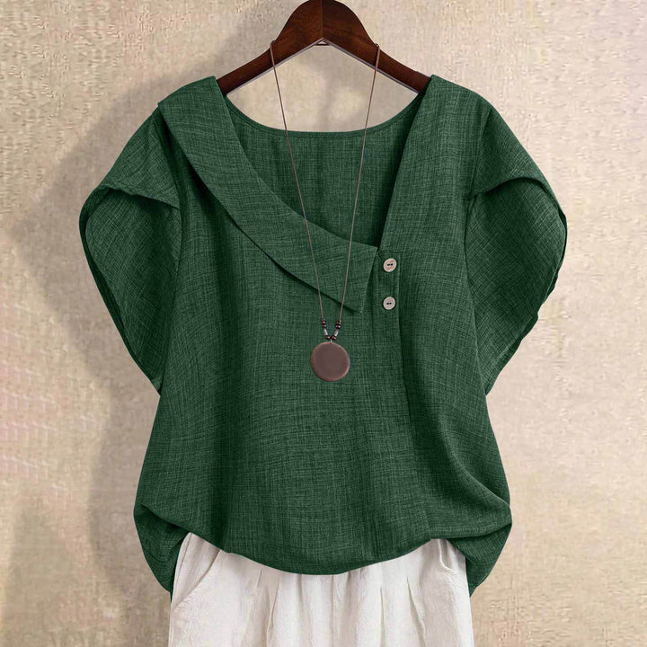 Anessa | Women’s Asymmetric Blouse with Draped Collar