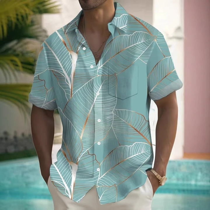 Cavro | Men’s Slim Fit Shirt featuring Micro Pattern