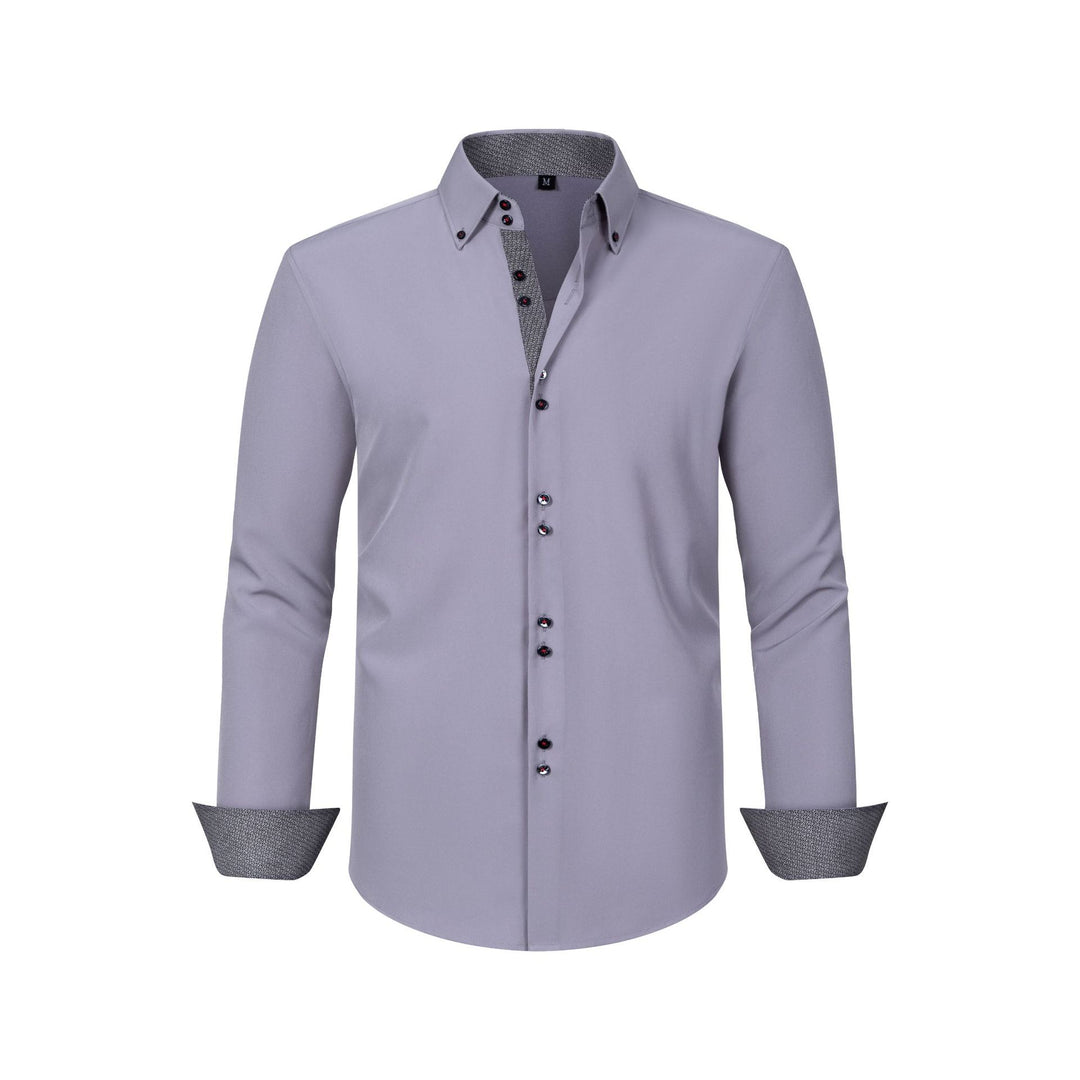 Eldric | Men’s Button-Up Shirt featuring contrast trim design cue