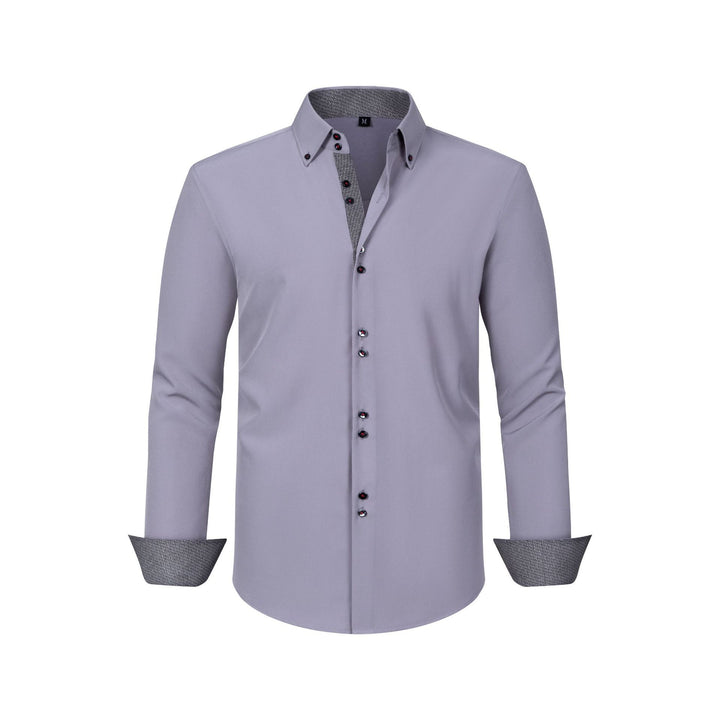 Eldric | Men’s Button-Up Shirt featuring contrast trim design cue