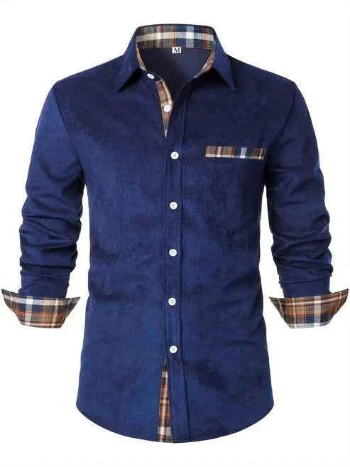 Varnexel | Men’s Button-Up Shirt with contrast trim and chest pocket