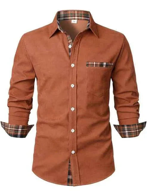 Varnexel | Men’s Button-Up Shirt with contrast trim and chest pocket