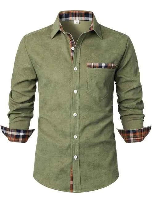 Varnexel | Men’s Button-Up Shirt with contrast trim and chest pocket