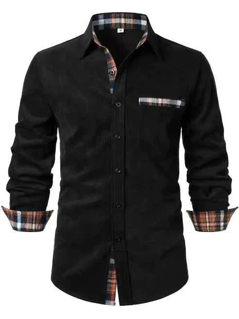 Varnexel | Men’s Button-Up Shirt with contrast trim and chest pocket