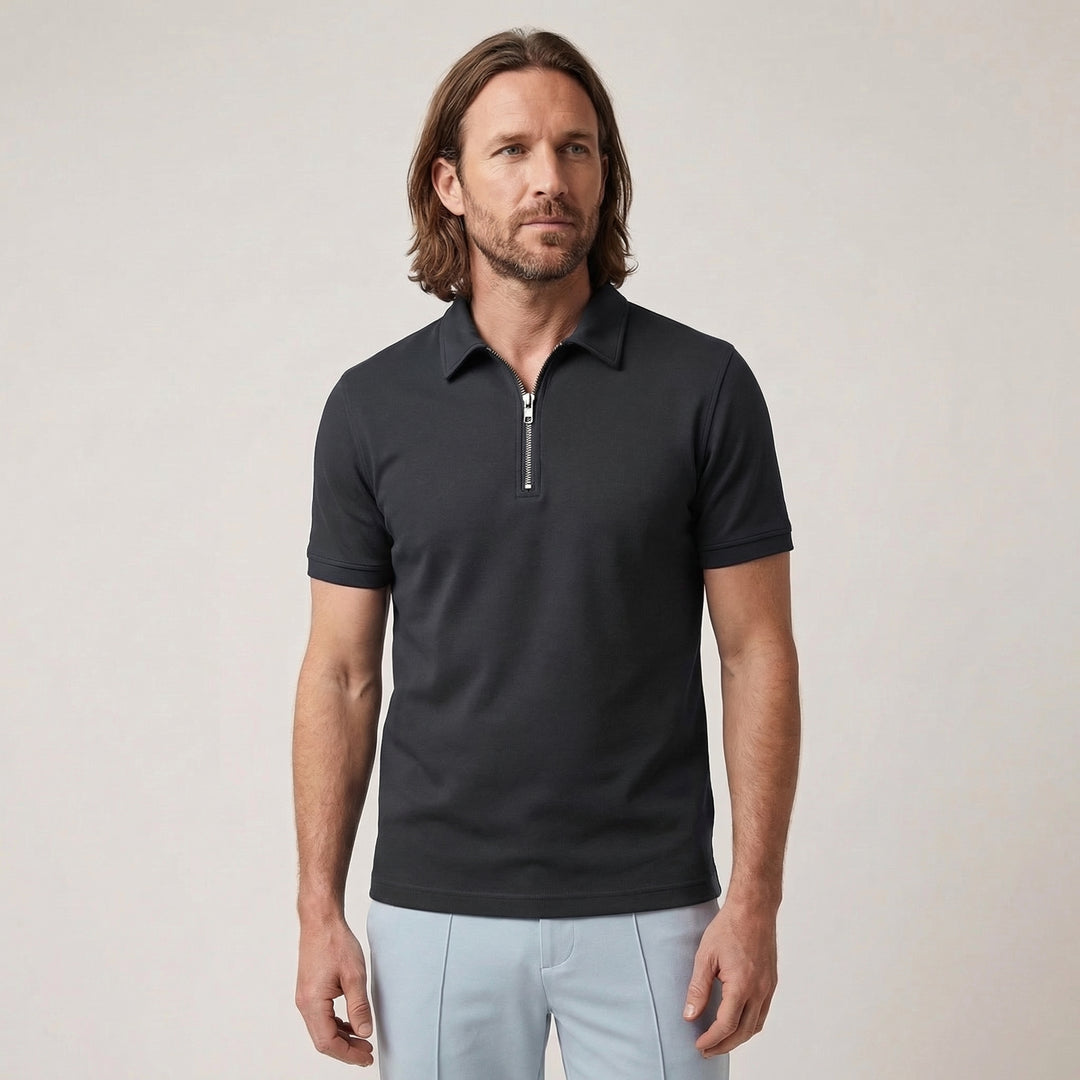 Adrian | Men's Zip Neck Polo Shirt