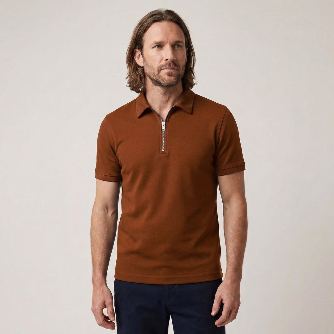 Adrian | Men's Zip Neck Polo Shirt
