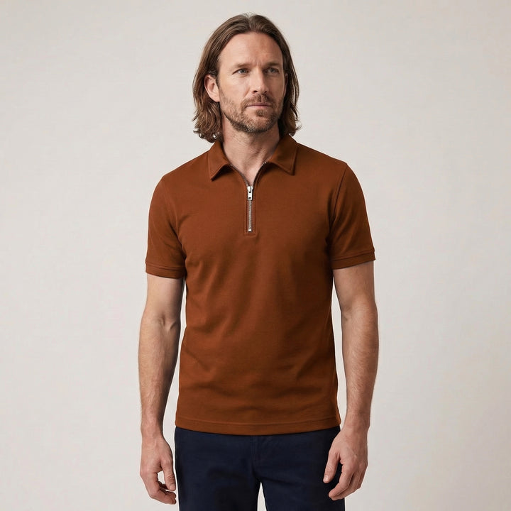 Adrian | Men's Zip Neck Polo Shirt
