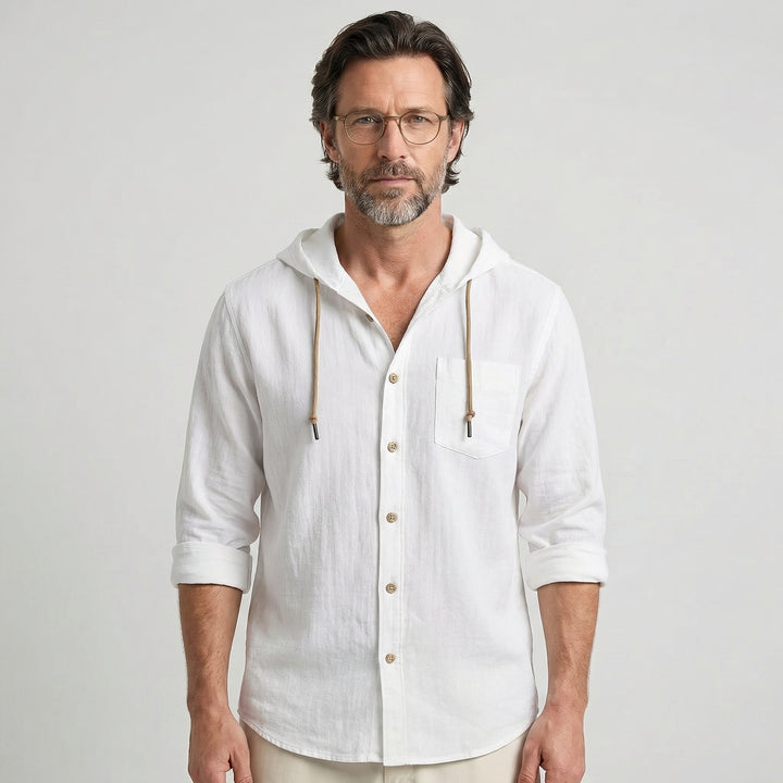 Marco | Men's Hooded Button Shirt