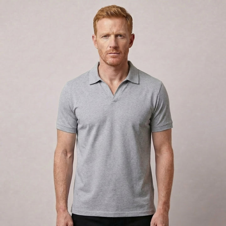 Enzo | Men’s Open Collar Polo T-shirt