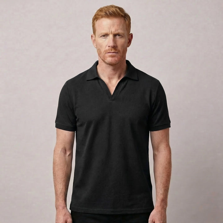 Enzo | Men’s Open Collar Polo T-shirt