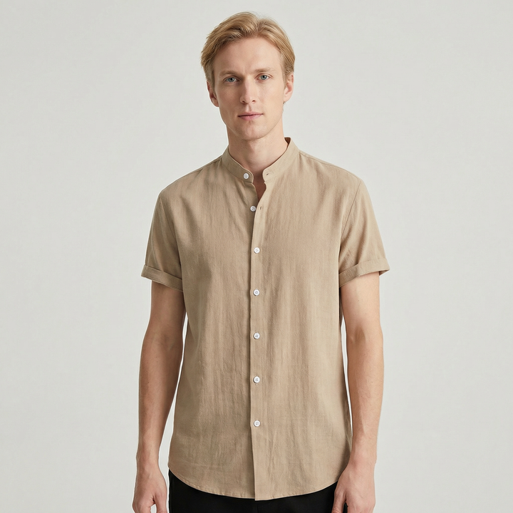 Orin | Men’s Short Sleeve Shirt with Minimal Collar