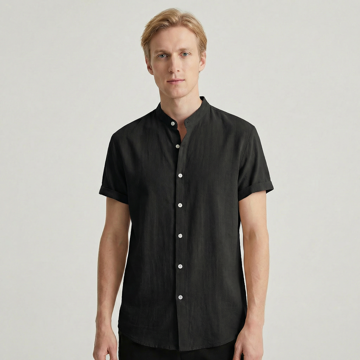 Orin | Men’s Short Sleeve Shirt with Minimal Collar
