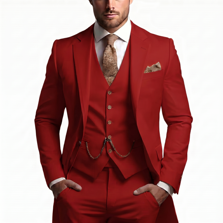 Drovian | Men’s Three-Piece Suit with tailored cut and delicate accents