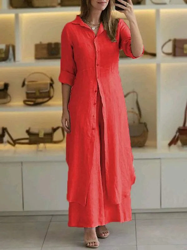 Averelle | Women’s Button-Front Maxi Dress with loose contour