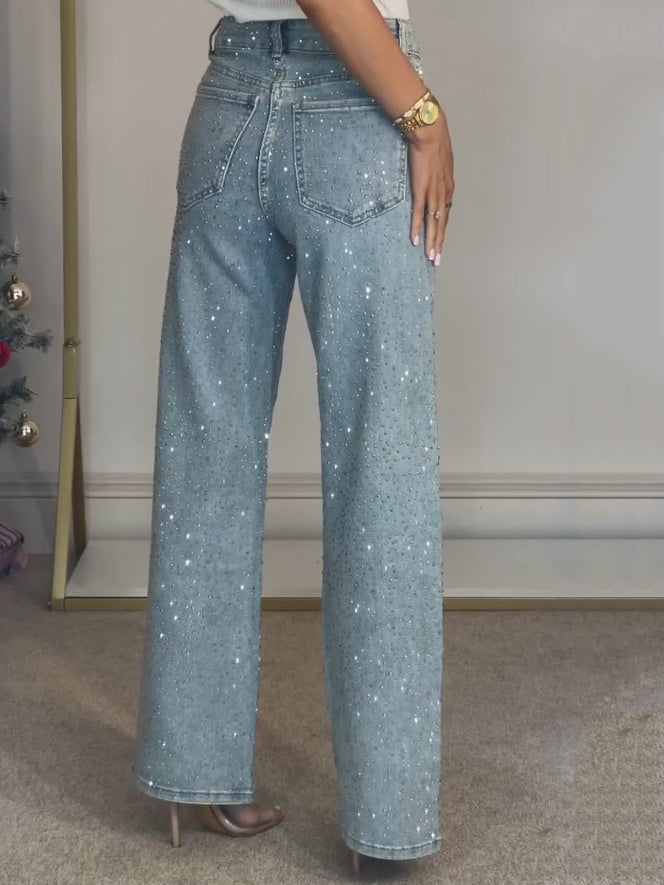 Lumira | Women’s Wide-Leg Jeans with an understated sparkle effect