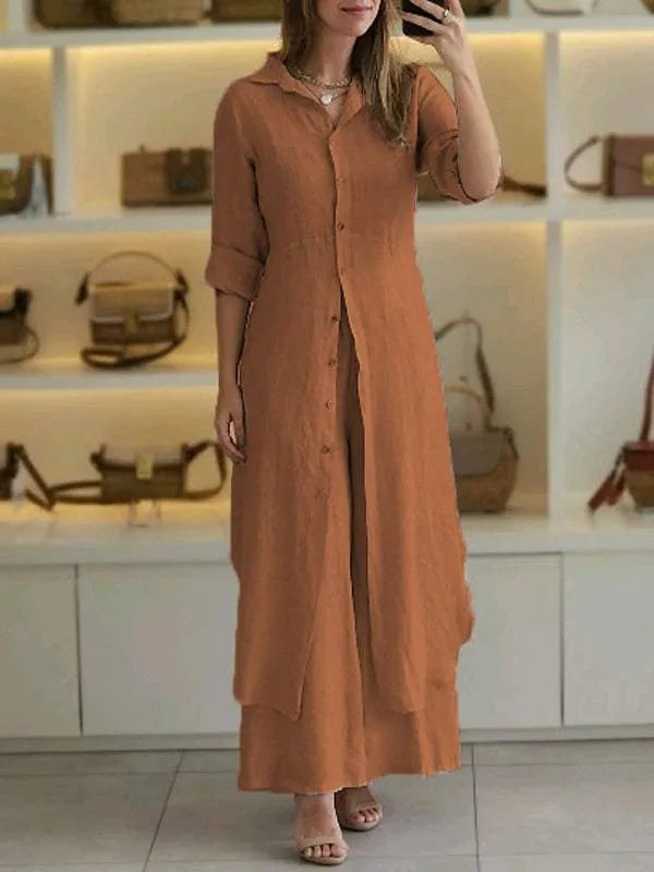 Averelle | Women’s Button-Front Maxi Dress with loose contour