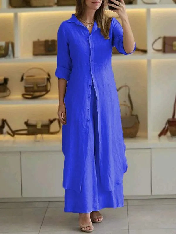 Averelle | Women’s Button-Front Maxi Dress with loose contour