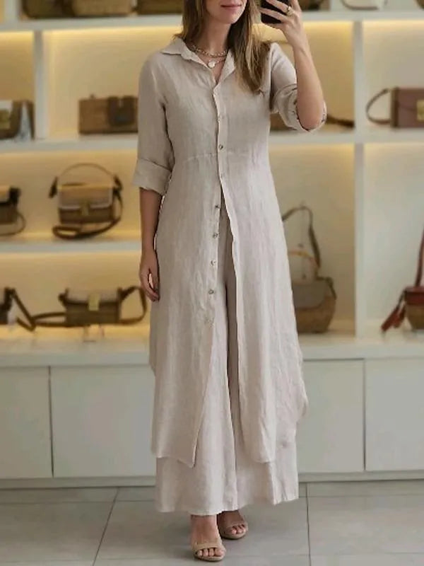 Averelle | Women’s Button-Front Maxi Dress with loose contour