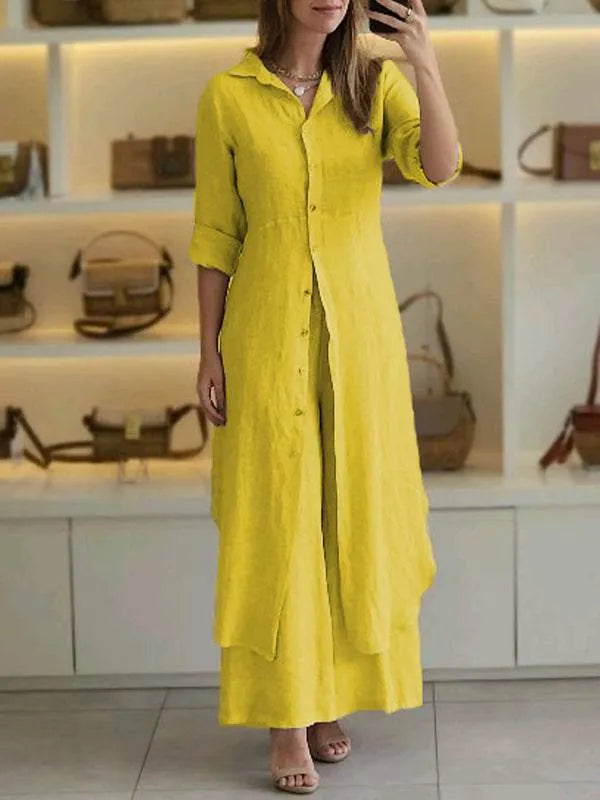 Averelle | Women’s Button-Front Maxi Dress with loose contour