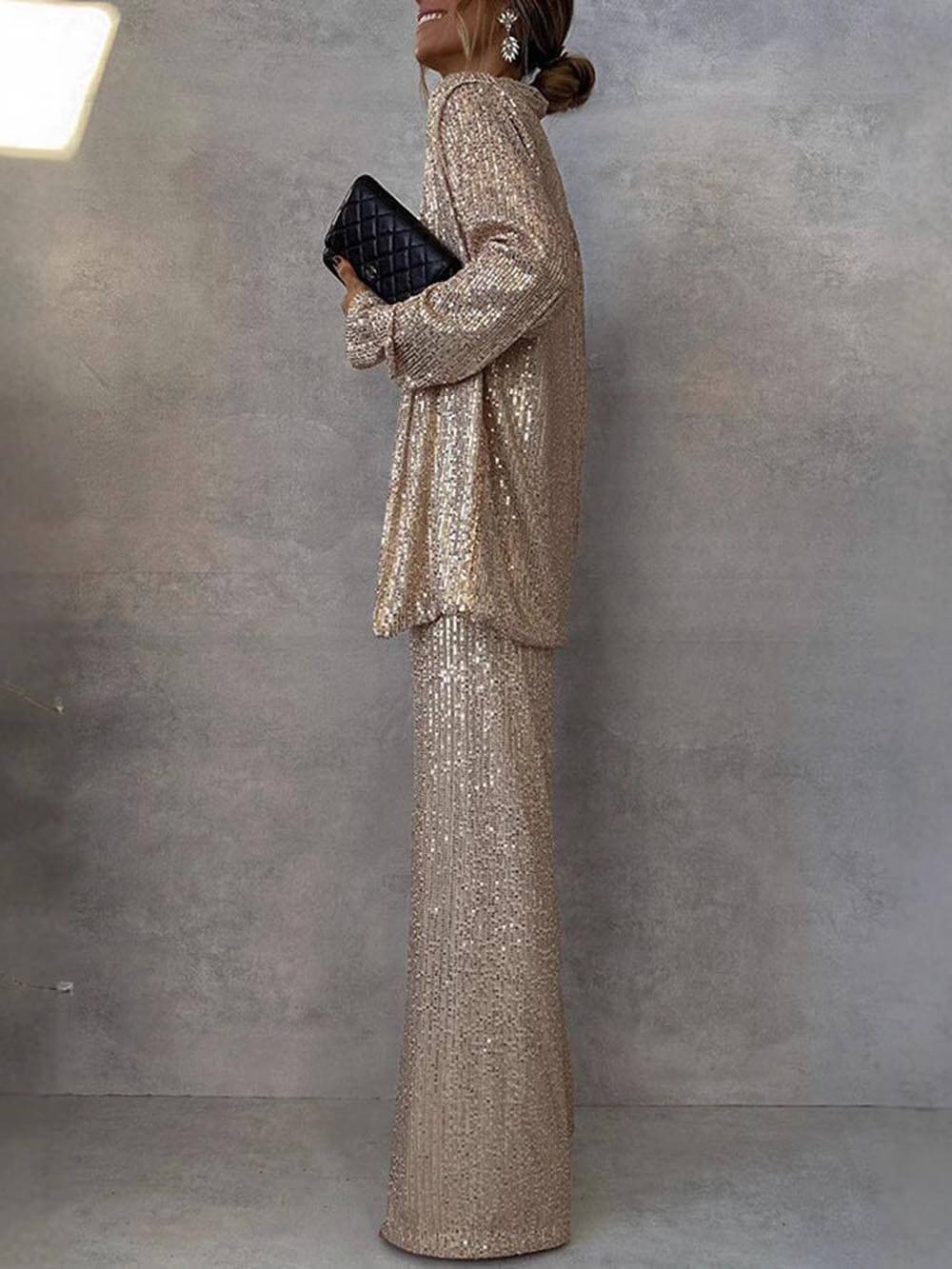 Veloura | Women’s Two-Piece Set featuring wide leg trousers