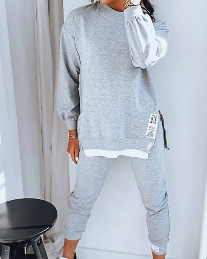 Averix | Women’s Two-Piece Lounge Set with oversized top and tapered joggers