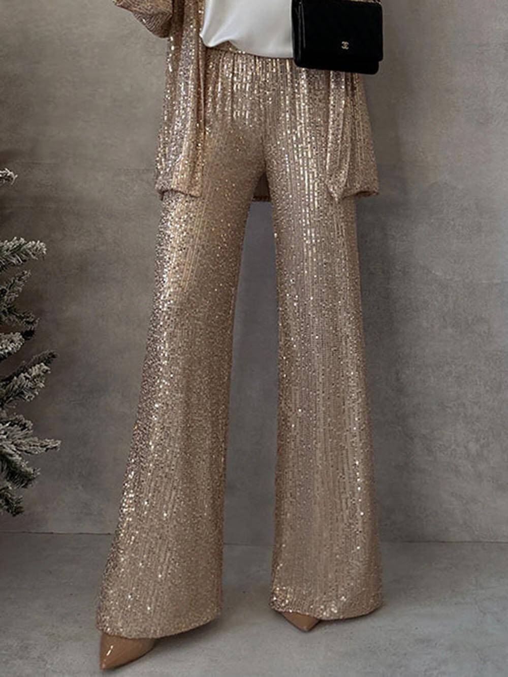 Veloura | Women’s Two-Piece Set featuring wide leg trousers