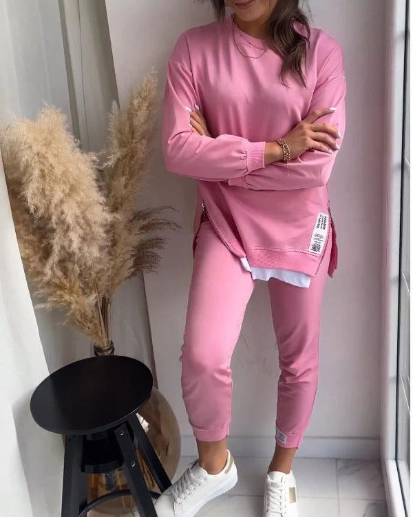 Averix | Women’s Two-Piece Lounge Set with oversized top and tapered joggers