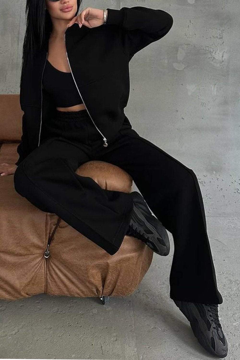 Lureva | Women’s Two-Piece Lounge Set with zip-up jacket
