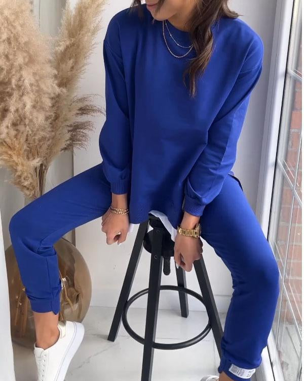 Averix | Women’s Two-Piece Lounge Set with oversized top and tapered joggers