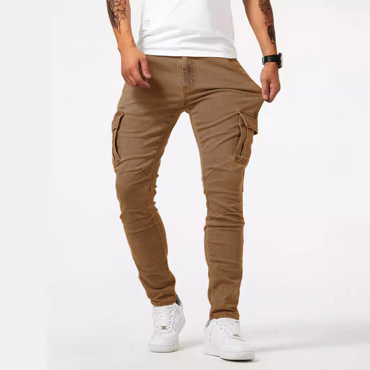 Harry | Men's Stretch Cargo Trousers With Side Pockets