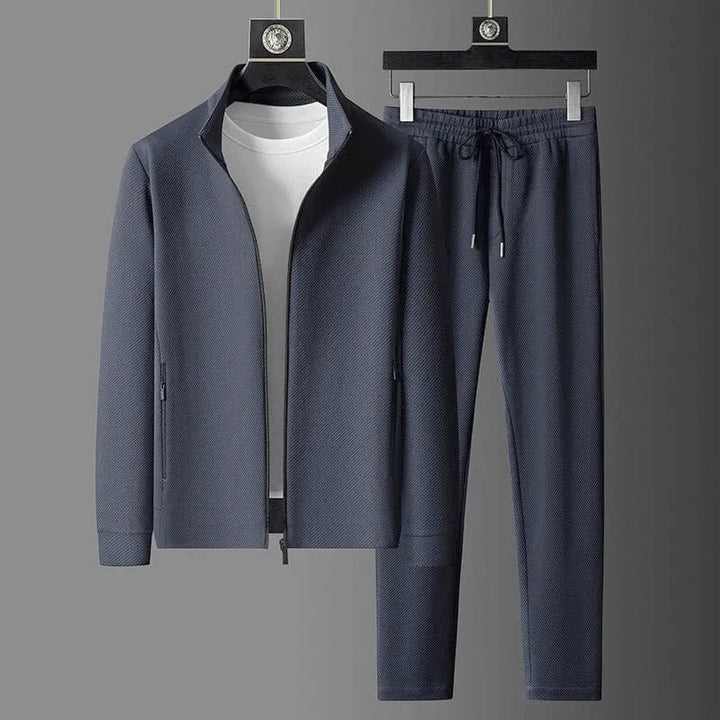 Kaelron | Men’s Two-Piece Set with zip-through jacket styled with tapered bottoms