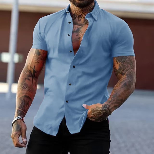 Orion | Men’s Short Sleeve Button-Up Shirt with fitted cut