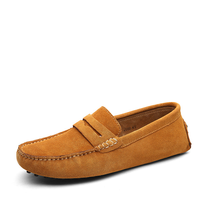 Harry | Men's Suede Loafers With Penny Strap