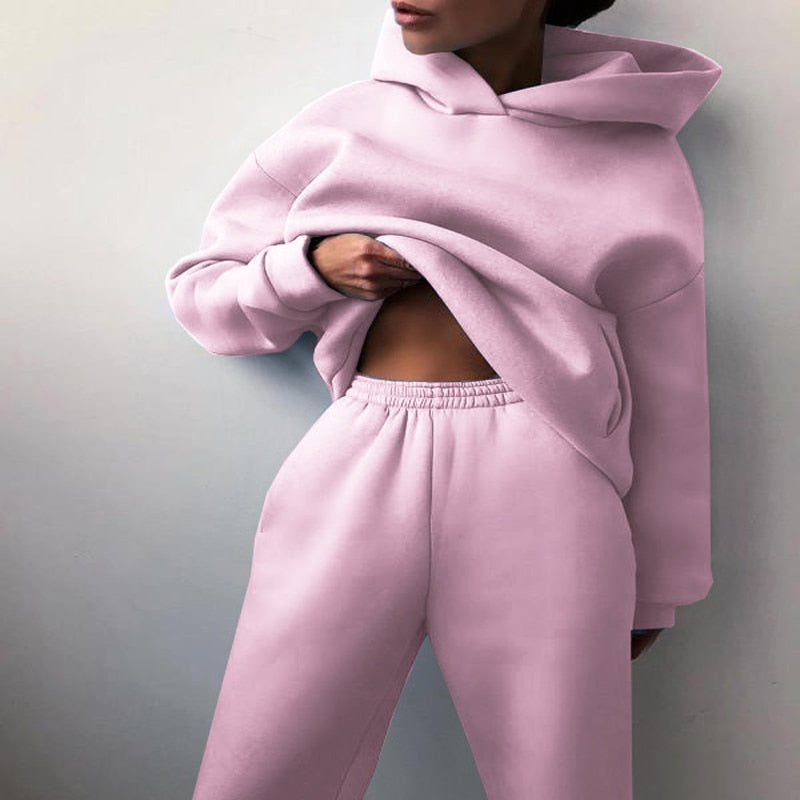 Zymera | Women’s Two-Piece Set with relaxed hoodie and elastic waist pants