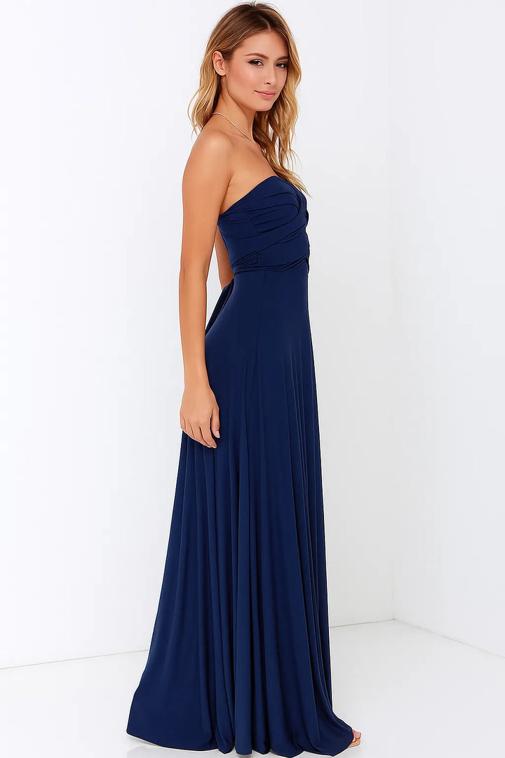 Elmirae | Women’s Maxi Dress with Deep V Neck and Flowing Fit