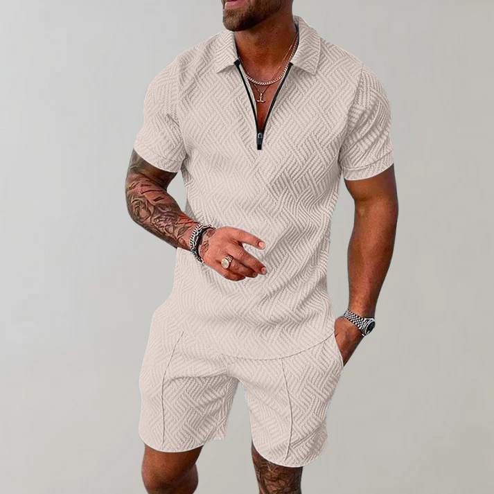 Ronan | Men’s Two-Piece Set with Textured Pattern