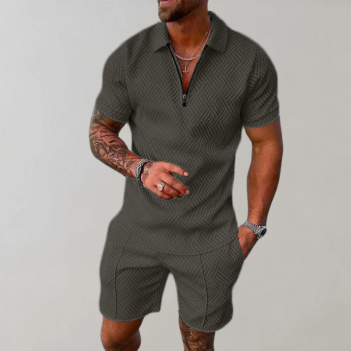 Ronan | Men’s Two-Piece Set with Textured Pattern