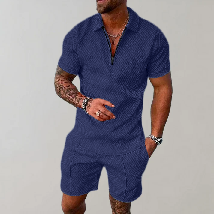 Ronan | Men’s Two-Piece Set with Textured Pattern