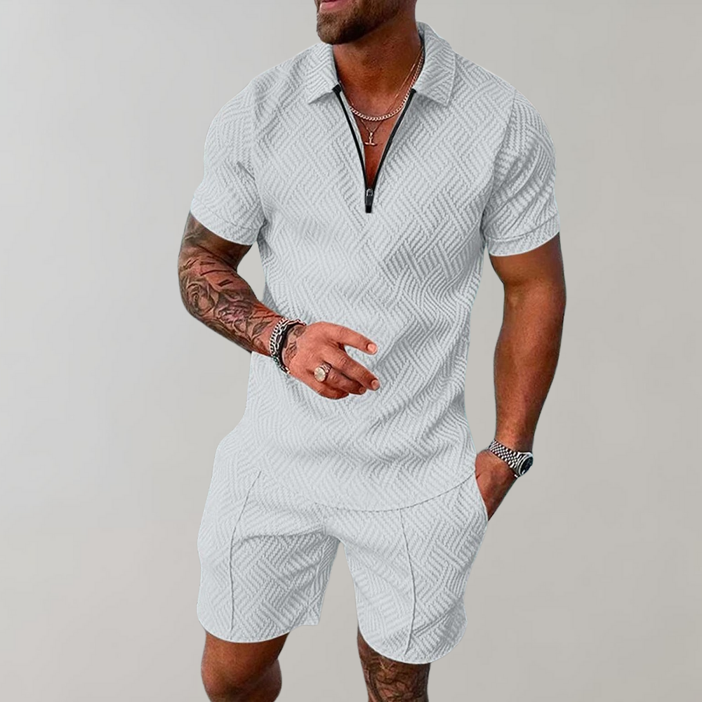 Ronan | Men’s Two-Piece Set with Textured Pattern