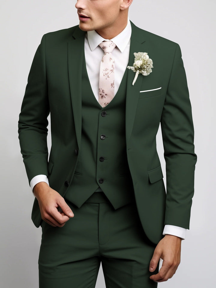 Velmoro | Men’s Three-Piece Suit with sharp formal refinement