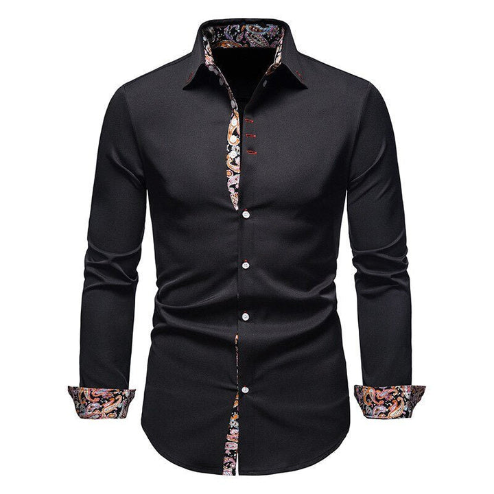Vireo | Men’s Button-Up Shirt with highlighted edge trim