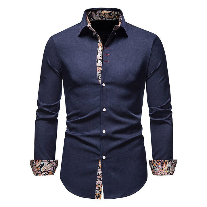 Vireo | Men’s Button-Up Shirt with highlighted edge trim