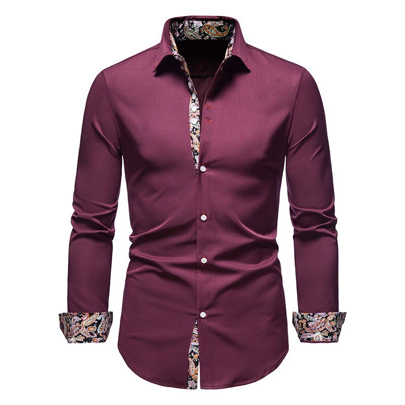 Vireo | Men’s Button-Up Shirt with highlighted edge trim